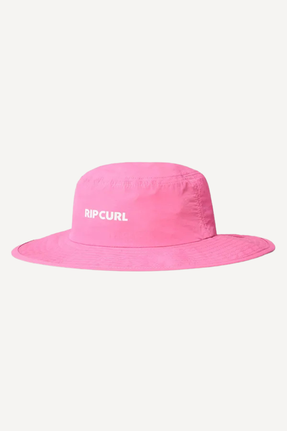 Chapeau de bain anti-UV rose Rip Curl, léger et respirant, avec protection UPF 50+, idéal pour la plage.