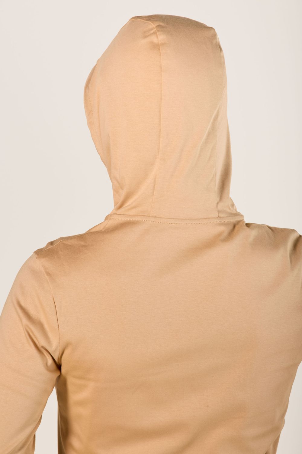 Sweat-shirt anti-UV à capuche, couleur Café Glacé, offrant une protection solaire UPF50+ pour activités en extérieur.